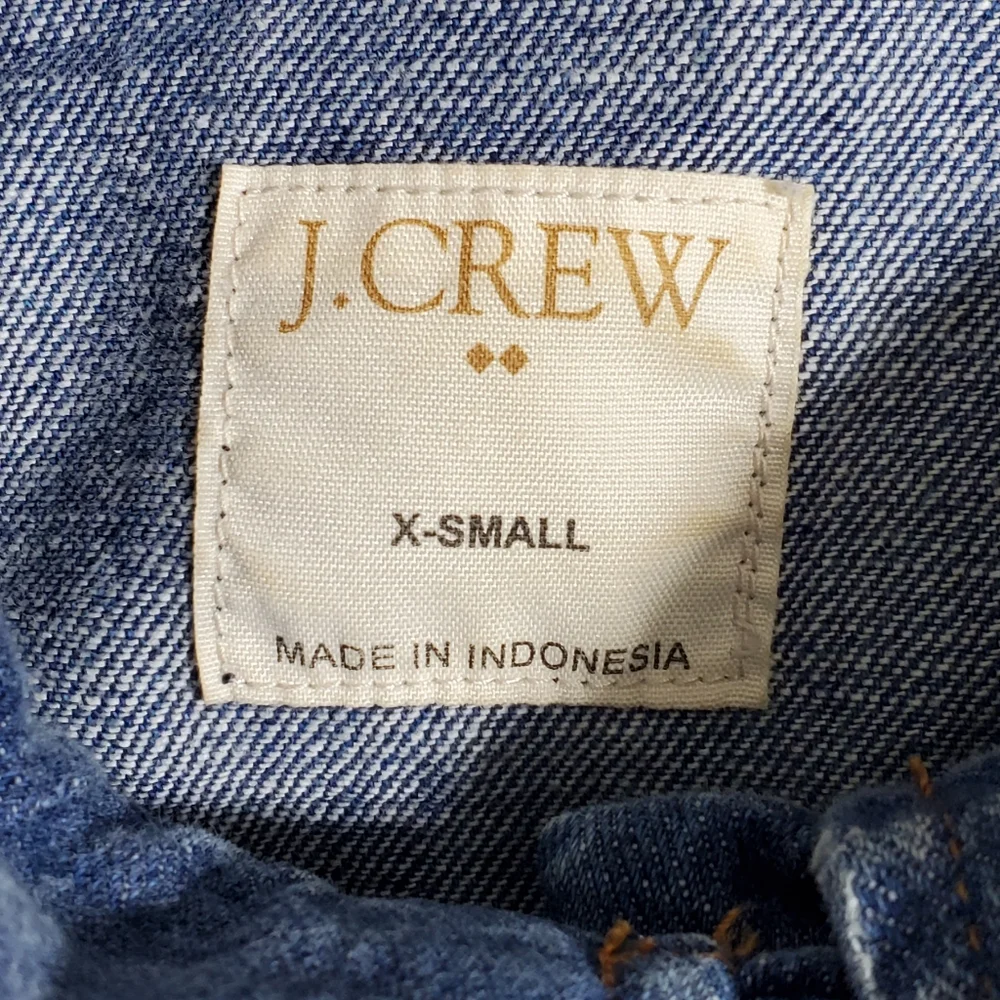 J. Crew Womens Classic Denim Jean Button Front Jacket Size XS‎